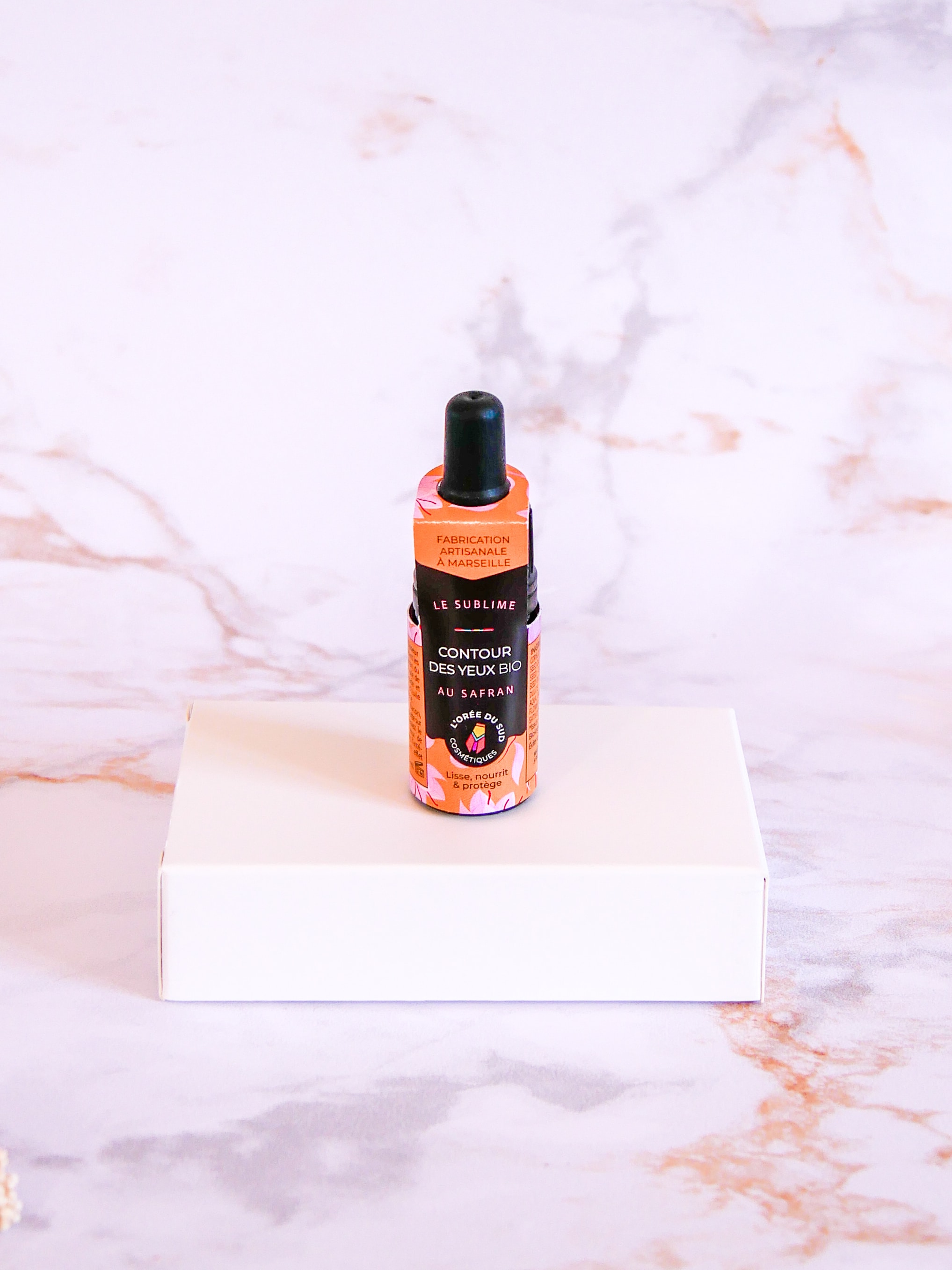 soin contour des yeux au safran bio naturel, artisanat local, anti rides, anti poches, anti cernes, cosmétique naturel