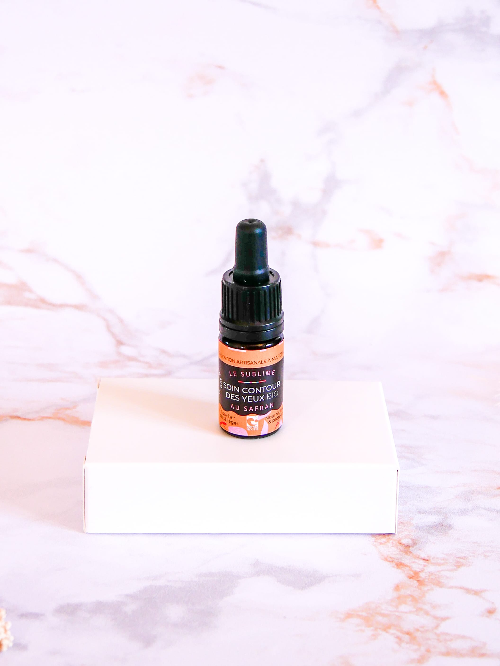 soin contour des yeux au safran bio naturel, artisanat local, anti rides, anti poches, anti cernes, cosmétique naturel