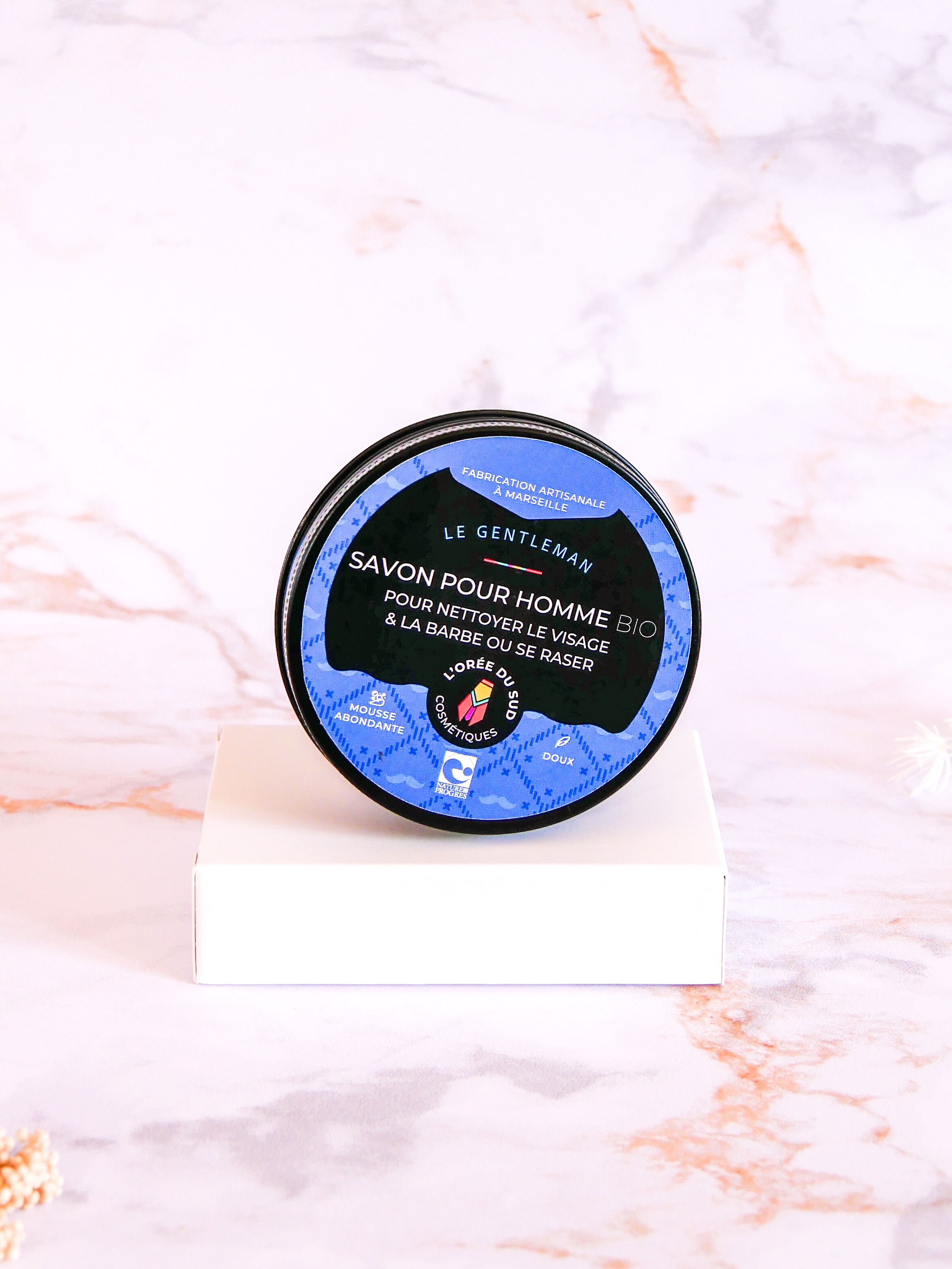 savon pour homme nettoie rase barbe sans parfum