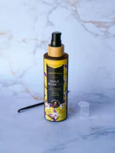 huile sèche bio vanille Madagascar répare, protège, après-soleil, anti vergetures, hydrate et nourrit la peau sans laisser de film gras