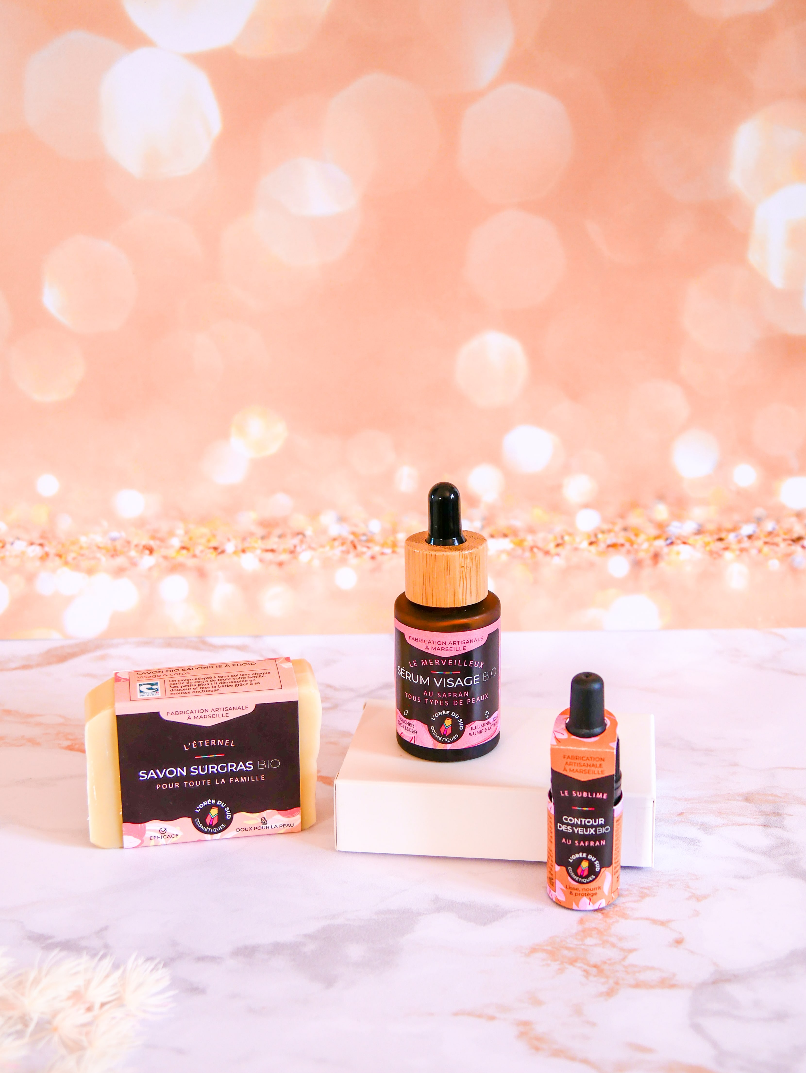 coffret de noël soin du visage bio, artisanat local, marseille, fabrication française, cosmétique naturel, cosmétique bio